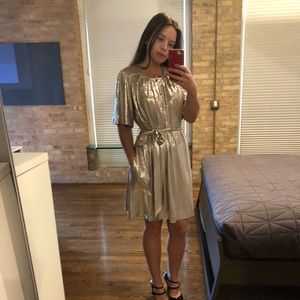 Metallic Sparkle shirt dress